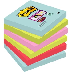 3M Post-it Super Sticky Miami 76x76mm 6 db/csomag jegyzettömb 3M Post-it Super Sticky Miami 76x76mm 6 db/csomag jegyzettömb