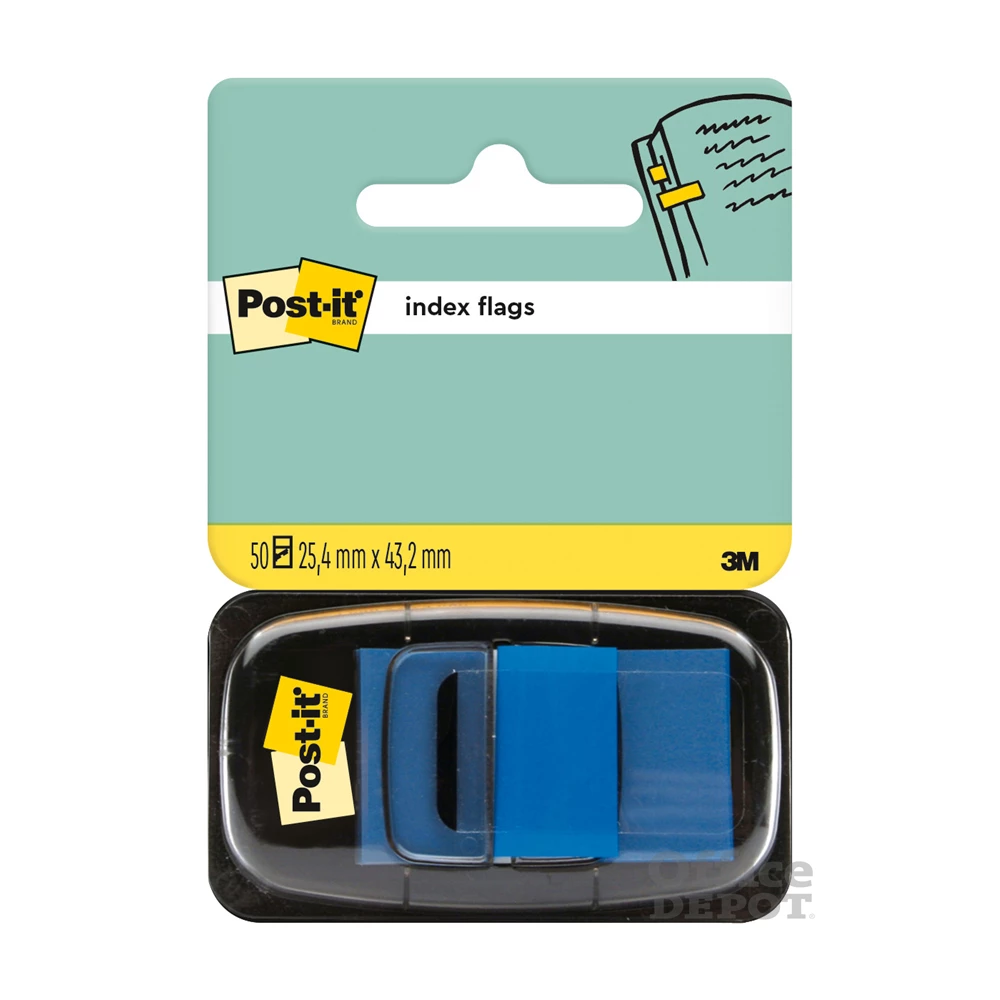 3M Post-it 680-2 25x43mm öntapadós 50lapos kék jelölőcímke