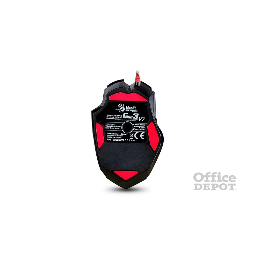 A4TECH Bloody V7m, Gaming, 3200 DPI, Multi-Core, Optikai, USB, Vezetékes egér
