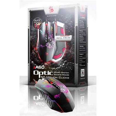A4-Tech A4TMYS46161 Bloody Blazing A60 USB fekete gamer egér A4-Tech A4TMYS46161 Bloody Blazing A60 USB fekete gamer egér