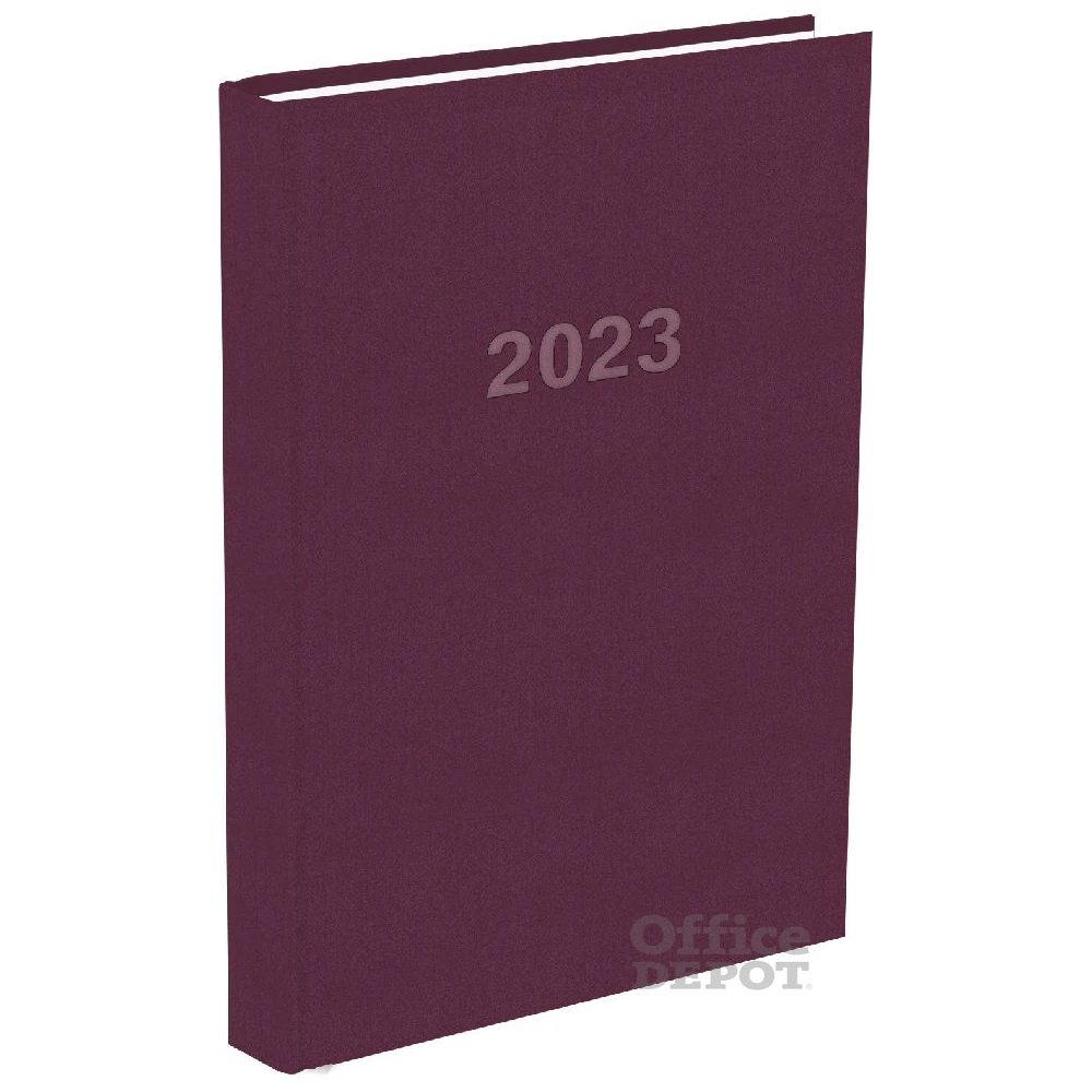 A5 2023-as napi beosztású bordó határidőnapló