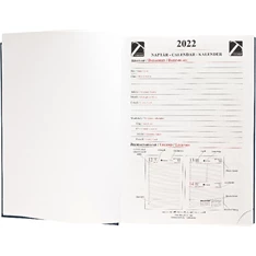 A5 2023-as napi beosztású bordó határidőnapló