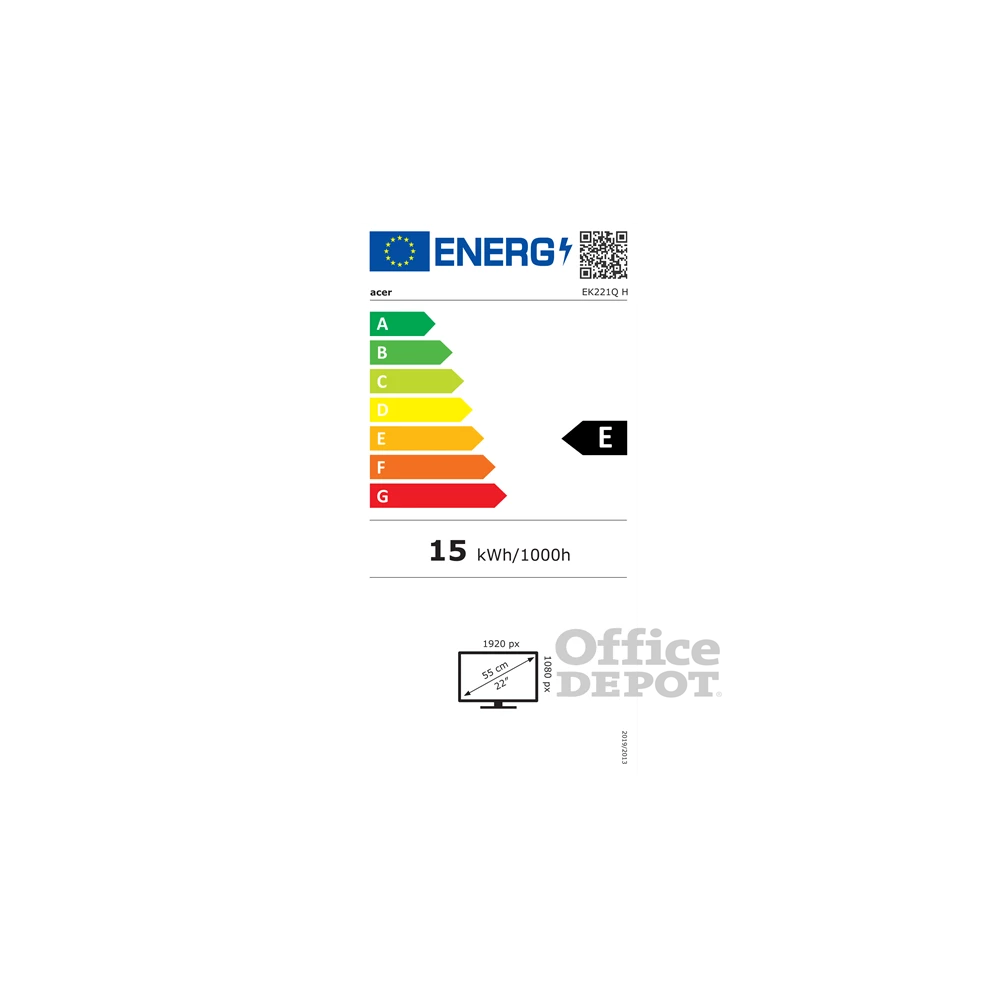 ACER 21,5" EK221QHbi FHD VA 100Hz HDMI/VGA fekete LED monitor