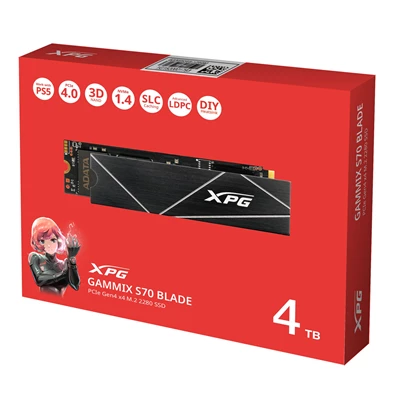 ADATA 4TB M.2 NVMe 2280 XPG GAMMIX S70 BLADE (AGAMMIXS70B-4T-CS) SSD ADATA 4TB M.2 NVMe 2280 XPG GAMMIX S70 BLADE (AGAMMIXS70B-4T-CS) SSD