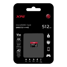 ADATA XPG 512GB SD micro XPG (SDXC Class 10 UHS-I) (AUSDX512GUI3XPGA2-R) gamer memóriakártya ADATA XPG 512GB SD micro XPG (SDXC Class 10 UHS-I) (AUSDX512GUI3XPGA2-R) gamer memóriakártya