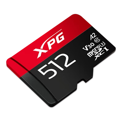 ADATA XPG 512GB SD micro XPG (SDXC Class 10 UHS-I) (AUSDX512GUI3XPGA2-R) gamer memóriakártya ADATA XPG 512GB SD micro XPG (SDXC Class 10 UHS-I) (AUSDX512GUI3XPGA2-R) gamer memóriakártya