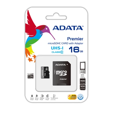 ADATA 16GB SD micro (SDHC Class 10 UHS-I) (AUSDH16GUICL10-RA1) memóriakártya adapterrel ADATA 16GB SD micro (SDHC Class 10 UHS-I) (AUSDH16GUICL10-RA1) memóriakártya adapterrel