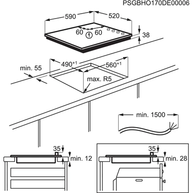 AEG HK654070FB fekete-inox, beépíthető, elektromos üvegkerámia, főzőzóna:4, beépíthető méret: 60cm, főzőlap