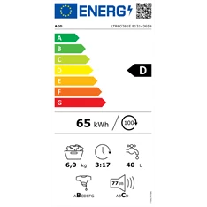 AEG LTR6G261E 6 kg felültöltős mosógép AEG LTR6G261E 6 kg felültöltős mosógép