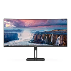 AOC 34" CU34V5C/BK UWQHD VA 100Hz HDMI/USB-C/DP ívelt monitor AOC 34" CU34V5C/BK UWQHD VA 100Hz HDMI/USB-C/DP ívelt monitor