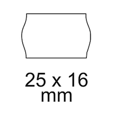 25x16 5db/csomg fehér árazógépszalag 25x16 5db/csomg fehér árazógépszalag