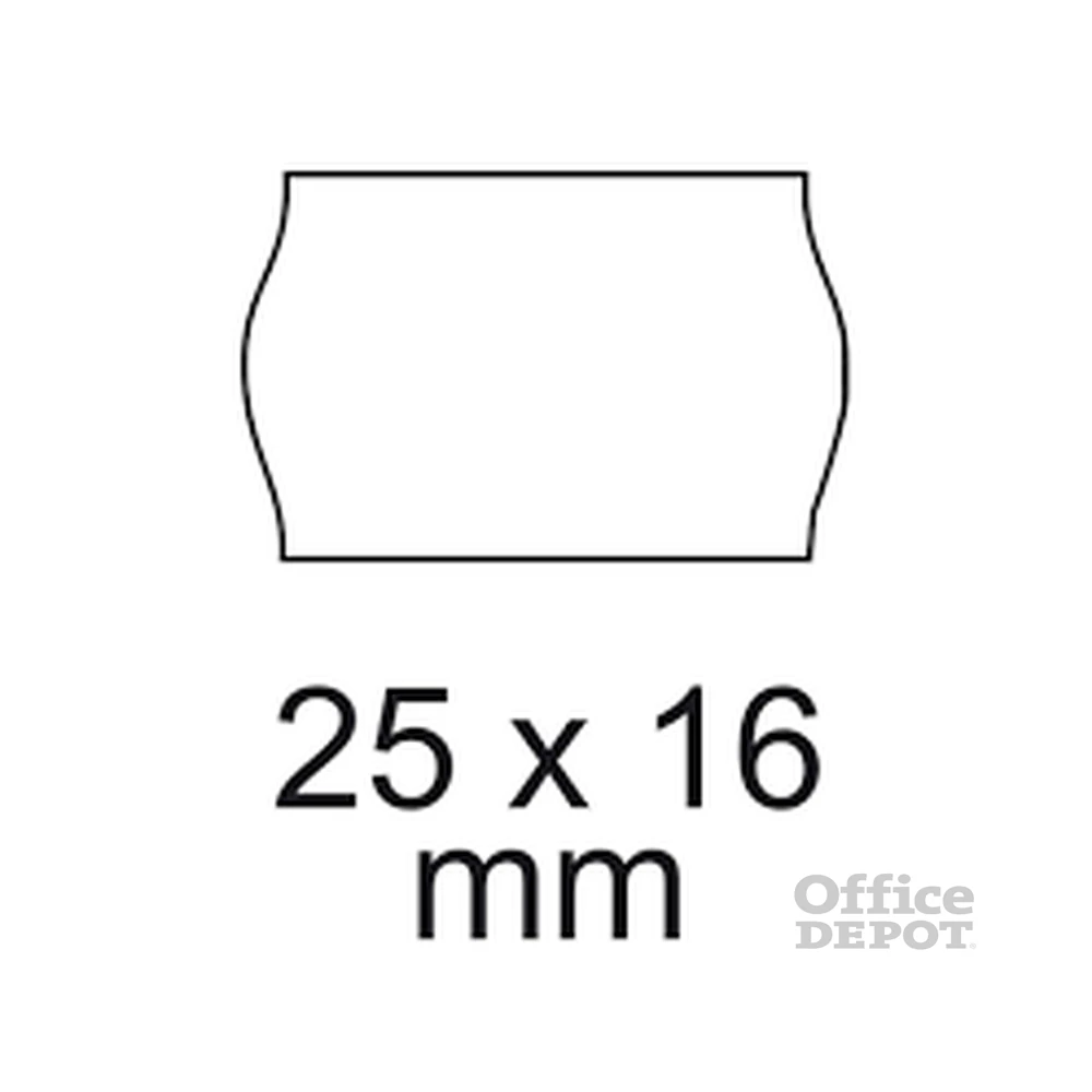 25x16 5db/csomg fehér árazógépszalag