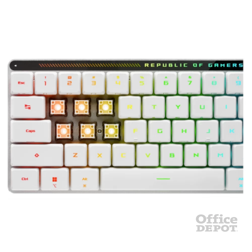 ASUS ROG Falchion RX Low Profile fehér vezeték nélküli billentyűzet