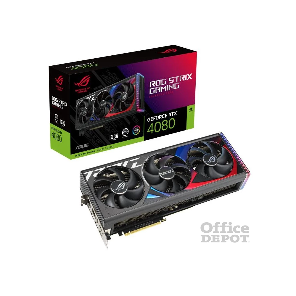 ASUS ROG-STRIX-RTX4080-16G-GAMING nVidia 16GB GDDR6X 256bit PCIe videókártya