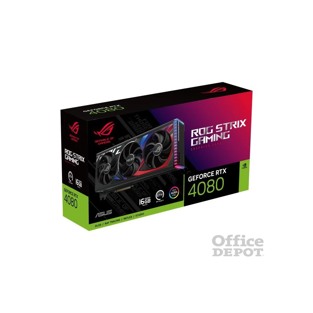 ASUS ROG-STRIX-RTX4080-16G-GAMING nVidia 16GB GDDR6X 256bit PCIe videókártya