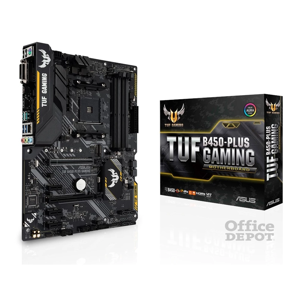 ASUS TUF B450-PLUS GAMING AMD B450 SocketAM4 ATX alaplap