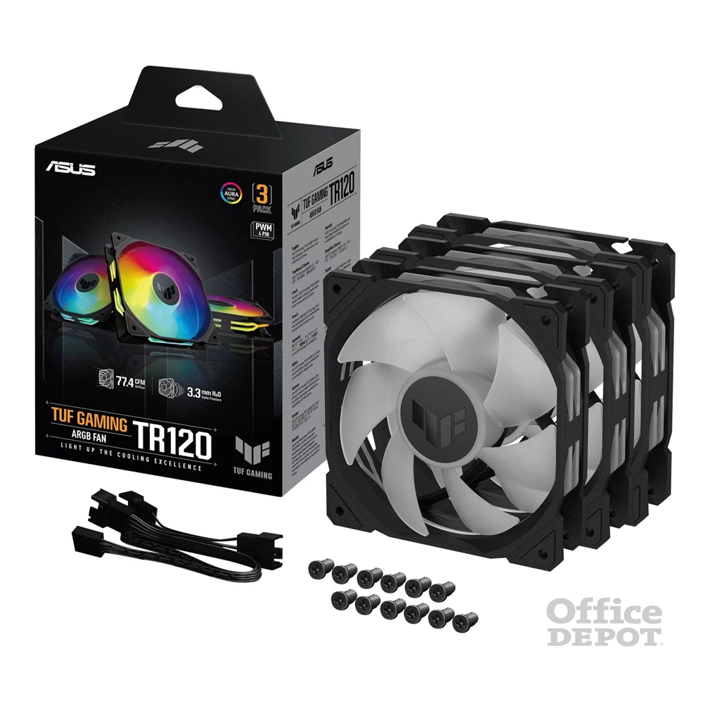 ASUS TUF GAMING TR120 FAN ARGB fekete 3IN1 ventilátor