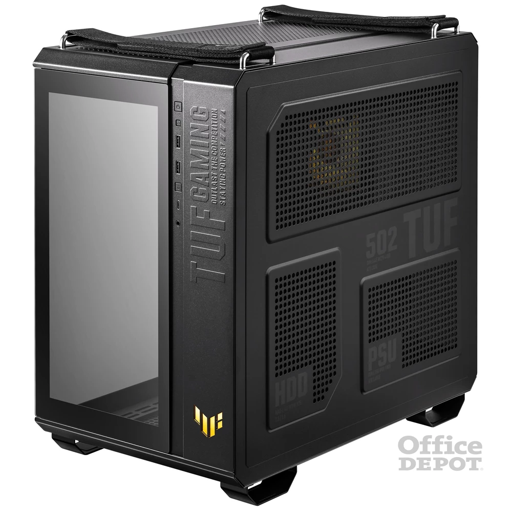 ASUS TUF Gaming GT502 PLUS fekete (táp nélküli) ablakos ATX ház