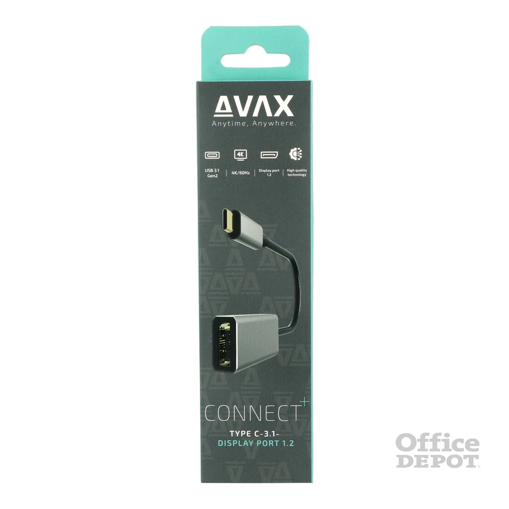 AVAX AD605 CONNECT+ Type C 3.1-Display port 1.2 adapter