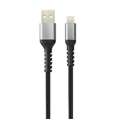 AVAX CB401G STEELY 1,5m 20W USB A-Lightning gyorstöltő sodorszálas acélszürke adat- és töltőkábel AVAX CB401G STEELY 1,5m 20W USB A-Lightning gyorstöltő sodorszálas acélszürke adat- és töltőkábel