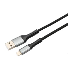 AVAX CB401G STEELY 1,5m 20W USB A-Lightning gyorstöltő sodorszálas acélszürke adat- és töltőkábel AVAX CB401G STEELY 1,5m 20W USB A-Lightning gyorstöltő sodorszálas acélszürke adat- és töltőkábel