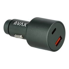 AVAX CC680B CARLY+ 140W USB A+Type C fekete autós töltő AVAX CC680B CARLY+ 140W USB A+Type C fekete autós töltő