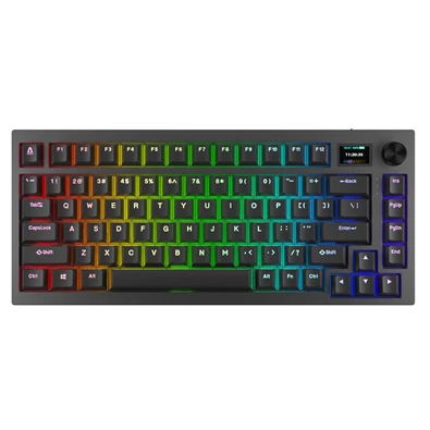 AVAX GM02 PRO 75% HUN Gasket RGB tri-mode mechanikus (Gateron barna switch) billentyűzet AVAX GM02 PRO 75% HUN Gasket RGB tri-mode mechanikus (Gateron barna switch) billentyűzet