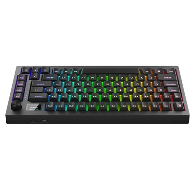 AVAX GM02 PRO 75% HUN Gasket RGB tri-mode mechanikus (Gateron barna switch) billentyűzet AVAX GM02 PRO 75% HUN Gasket RGB tri-mode mechanikus (Gateron barna switch) billentyűzet
