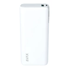 AVAX PB202W VITALITY 20000mAh Type C/PD 65W+QC18W gyorstöltő fehér power bank AVAX PB202W VITALITY 20000mAh Type C/PD 65W+QC18W gyorstöltő fehér power bank