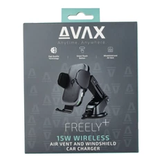 AVAX WH601 Feely+ 15W szellőzőrácsra és szélvédőre rögzíthető autós töltő AVAX WH601 Feely+ 15W szellőzőrácsra és szélvédőre rögzíthető autós töltő