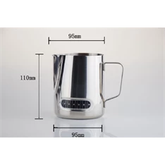 AVX LHT 600ml-es hőmérős rozsdamentes acél tejkiöntő kanna AVX LHT 600ml-es hőmérős rozsdamentes acél tejkiöntő kanna
