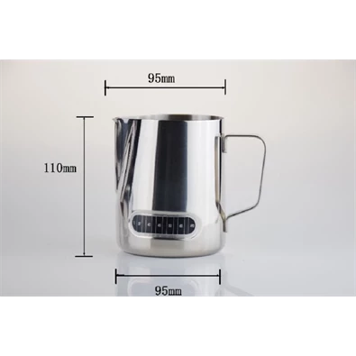 AVX LHT 600ml-es hőmérős rozsdamentes acél tejkiöntő kanna AVX LHT 600ml-es hőmérős rozsdamentes acél tejkiöntő kanna