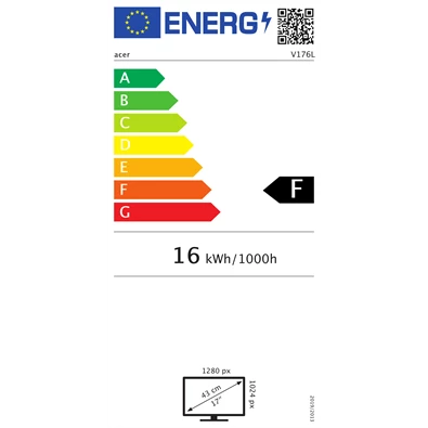 Acer 17" V176Lbmd LED DVI multimédiás monitor Acer 17" V176Lbmd LED DVI multimédiás monitor