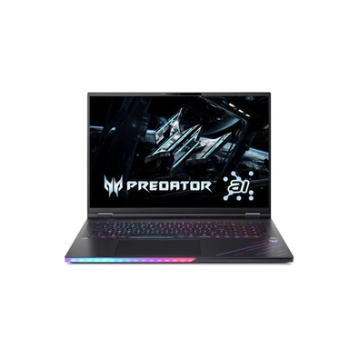 Acer Predator Helios PH18-73-91JF laptop (18"WQXGA/Intel Core Ultra 9 275HX/RTX 5080 16GB/32GB RAM/1TB) - fekete