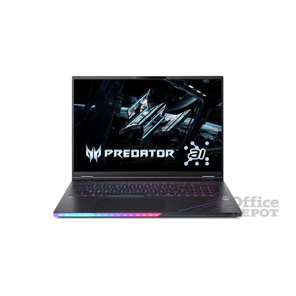 Acer Predator Helios PH18-73-91JF laptop (18"WQXGA/Intel Core Ultra 9 275HX/RTX 5080 16GB/32GB RAM/1TB) - fekete