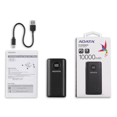 Adata AP20000QCD-DGT-CBK 20000mAh fekete power bank Adata AP20000QCD-DGT-CBK 20000mAh fekete power bank