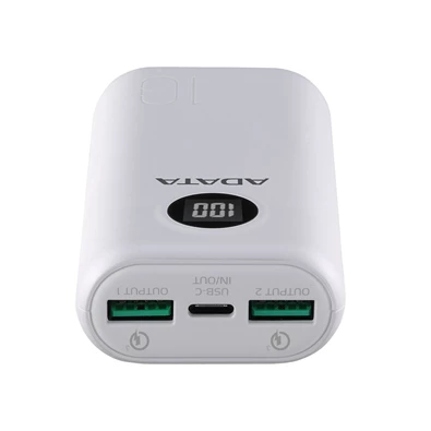 Adata AP20000QCD-DGT-CWH 20000mAh fehér power bank Adata AP20000QCD-DGT-CWH 20000mAh fehér power bank