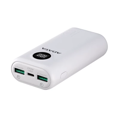 Adata AP20000QCD-DGT-CWH 20000mAh fehér power bank Adata AP20000QCD-DGT-CWH 20000mAh fehér power bank