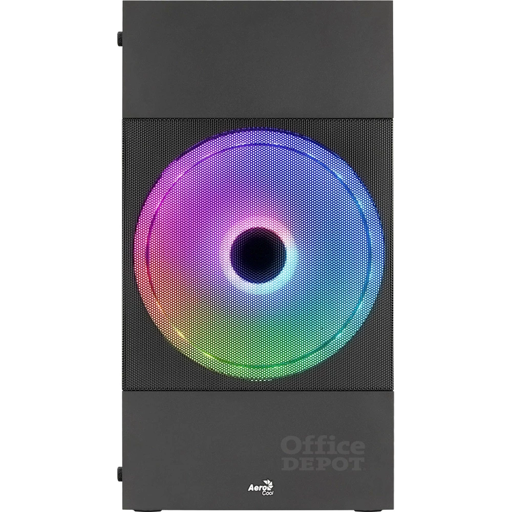 Aerocool Atomic Lite RGB fekete (táp nélküli) ablakos mATX ház