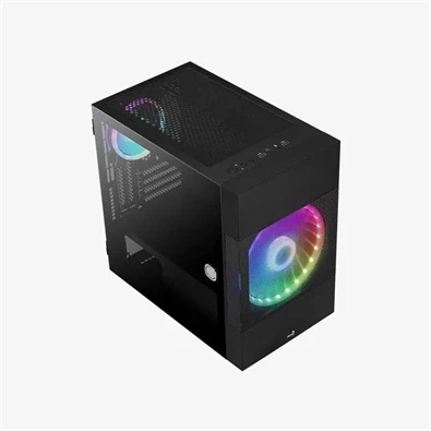 Aerocool Atomic v2 fekete (táp nélküli) ablakos mATX ház Aerocool Atomic v2 fekete (táp nélküli) ablakos mATX ház