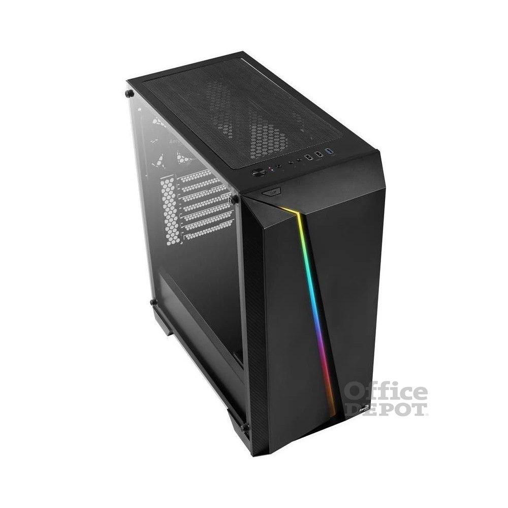 Aerocool Cylon Pro TG RGB fekete (táp nélküli) ablakos ATX ház