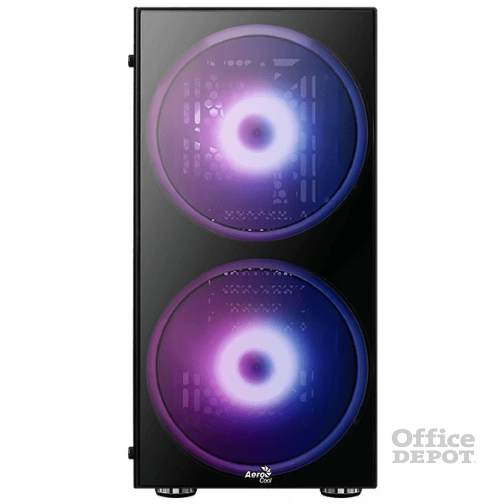 Aerocool Python RGB fekete (táp nélküli) ablakos ATX ház