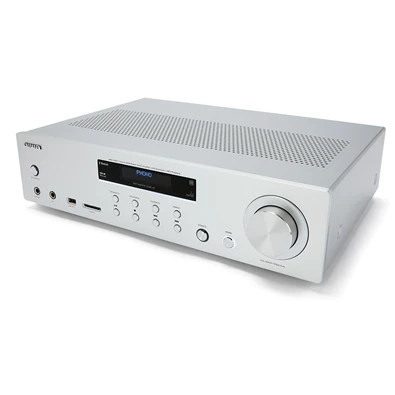 Aiwa AMU-120BTSR ezüst sztereó bluetoothos erősítő Aiwa AMU-120BTSR ezüst sztereó bluetoothos erősítő