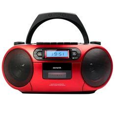 Aiwa BBTC-550RD hordozható piros rádiós CD lejátszó Aiwa BBTC-550RD hordozható piros rádiós CD lejátszó