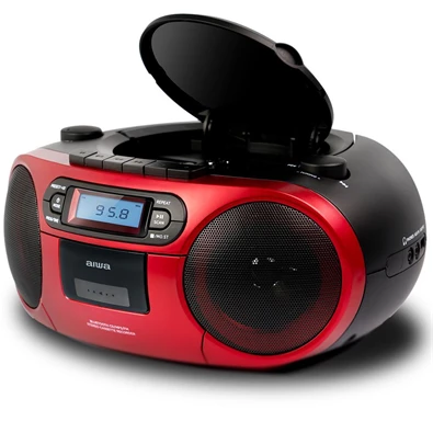 Aiwa BBTC-550RD hordozható piros rádiós CD lejátszó Aiwa BBTC-550RD hordozható piros rádiós CD lejátszó