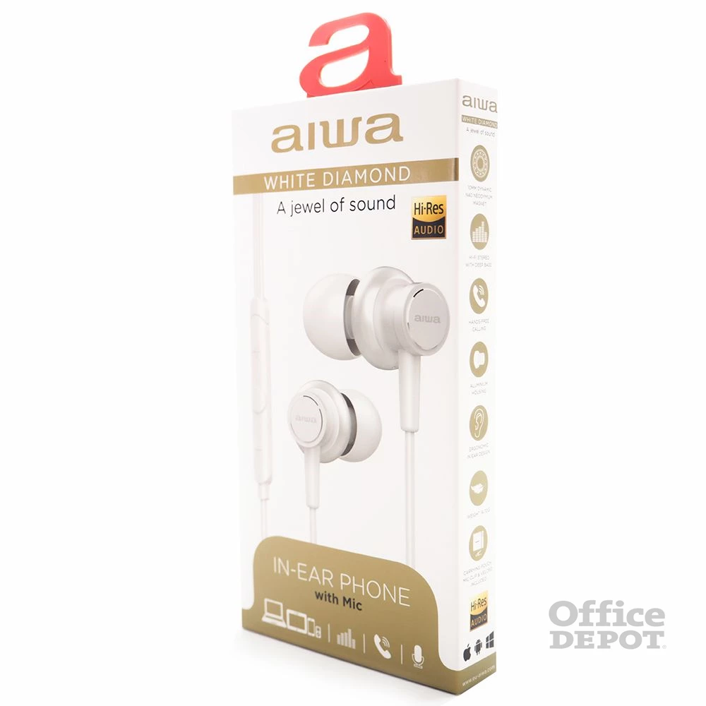 Aiwa ESTM-500WT fehér fülhallgató