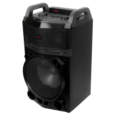 Aiwa KBTUS-700 vezetékes mikrofonnal Bluetooth hordozható fekete party hangszóró (Újracsomagolt) Aiwa KBTUS-700 vezetékes mikrofonnal Bluetooth hordozható fekete party hangszóró (Újracsomagolt)