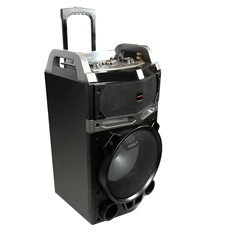 Aiwa KBTUS-700 vezetékes mikrofonnal Bluetooth hordozható fekete party hangszóró (Újracsomagolt) Aiwa KBTUS-700 vezetékes mikrofonnal Bluetooth hordozható fekete party hangszóró (Újracsomagolt)