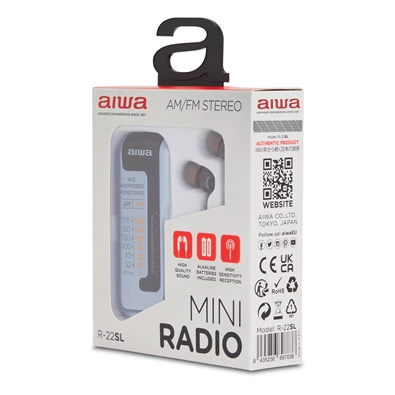 Aiwa R-22SL hordozható szürke FM rádió Aiwa R-22SL hordozható szürke FM rádió