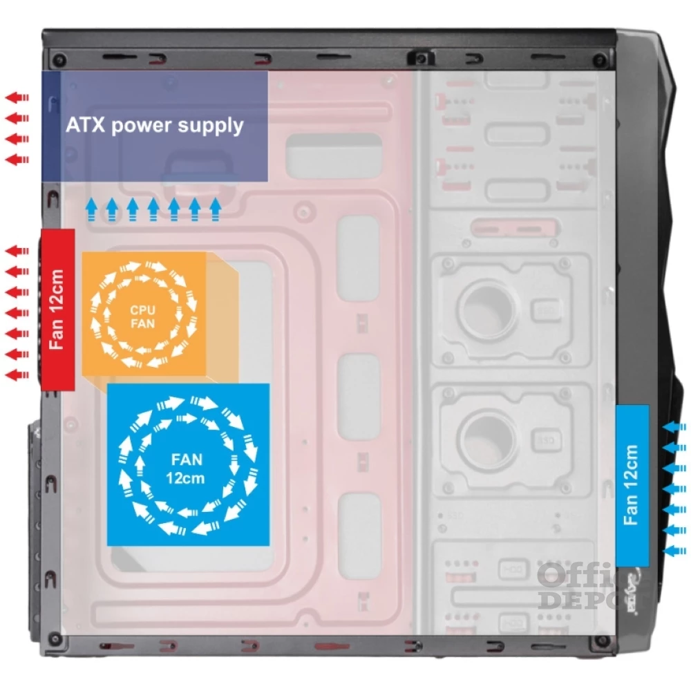 Akyga AK13BK táp nélküli ATX ház